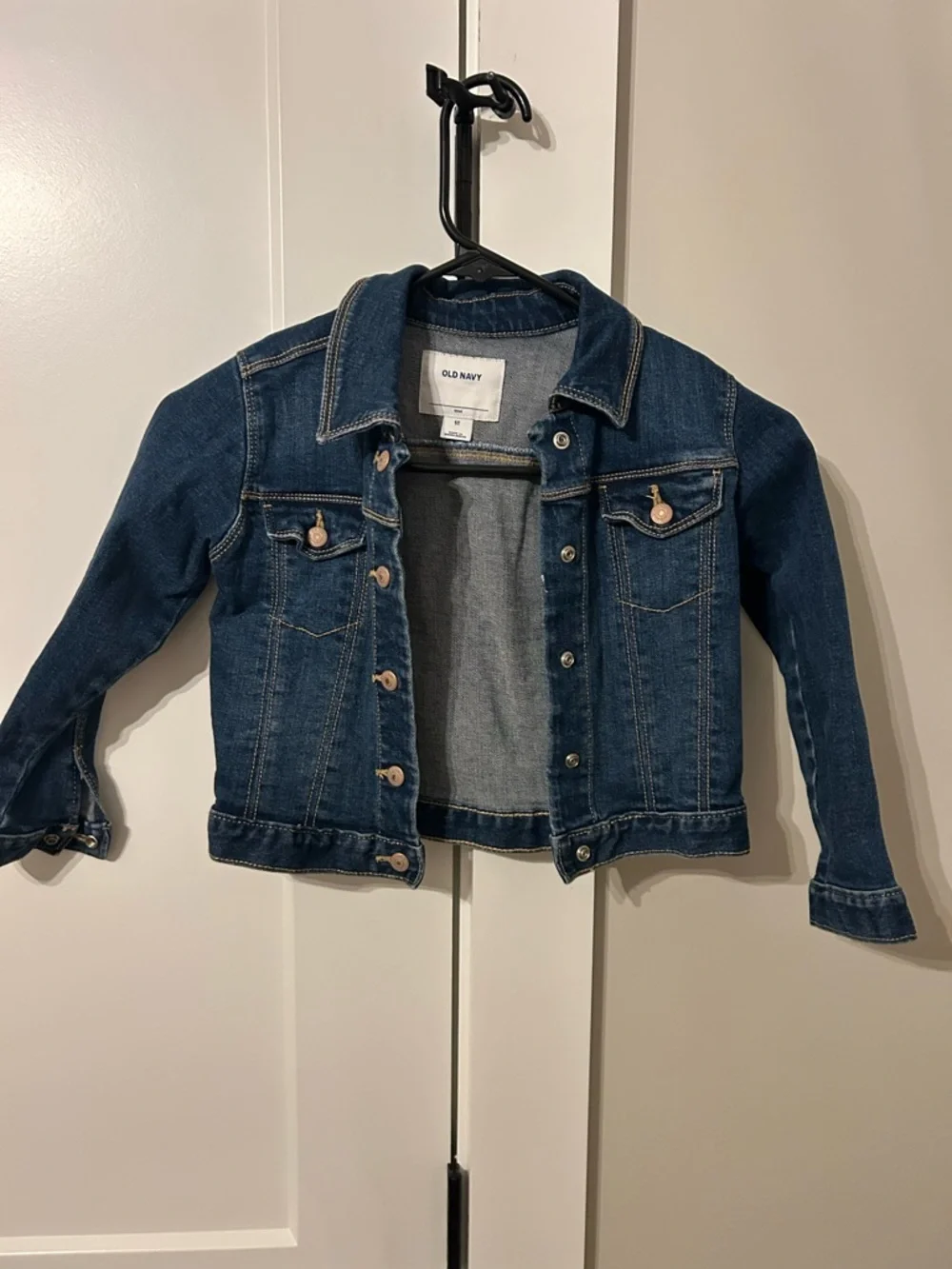 Old Navy Dark Blue Girls' Denim Jacket - Classic Jean Style